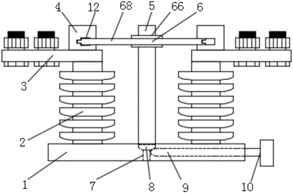 Double-knife high voltage isolating switch