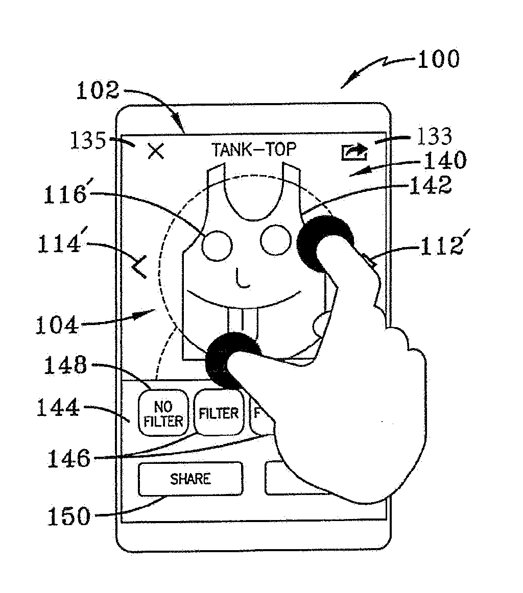 Transfer of mobile device camera image to an image-supporting surface