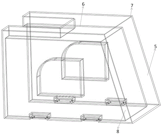 Combined machine cover for engineering machine