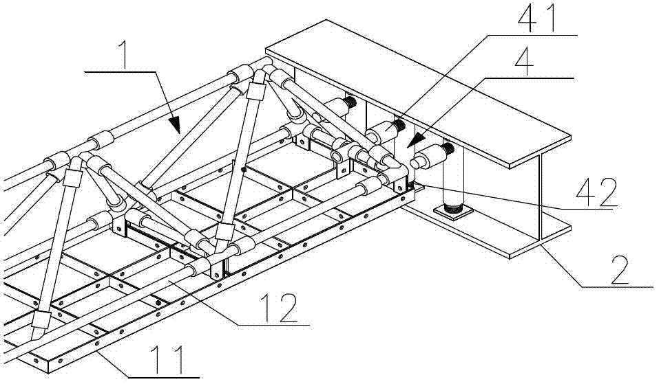 Self-supporting combined steel template construction method