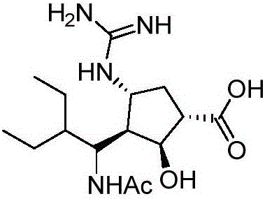 Method for preparing key intermediate of anti-influenza drug peramivir