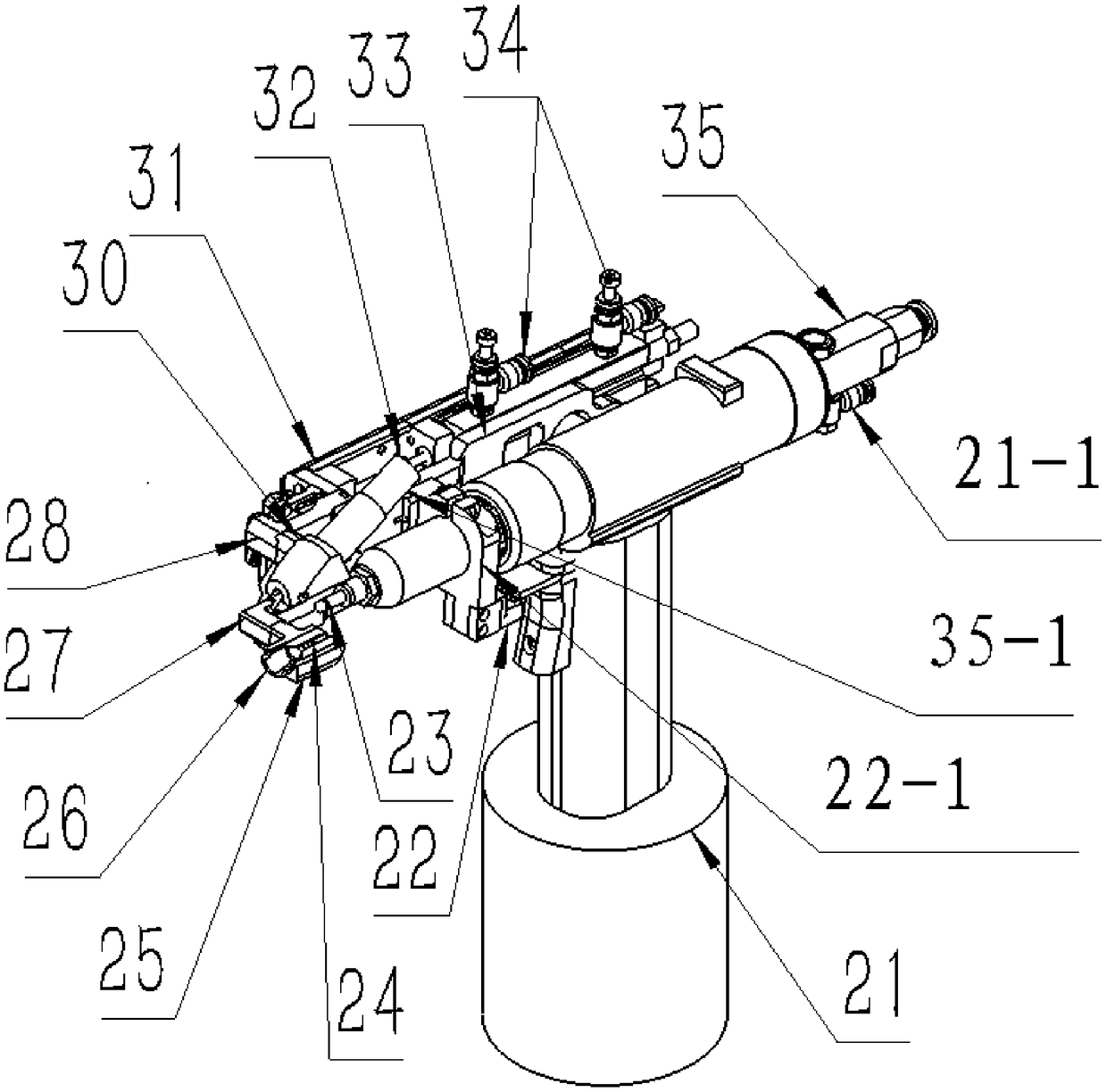 Gun head of full-automatic riveter