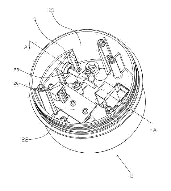 Guide line sealing structure and lamp using same