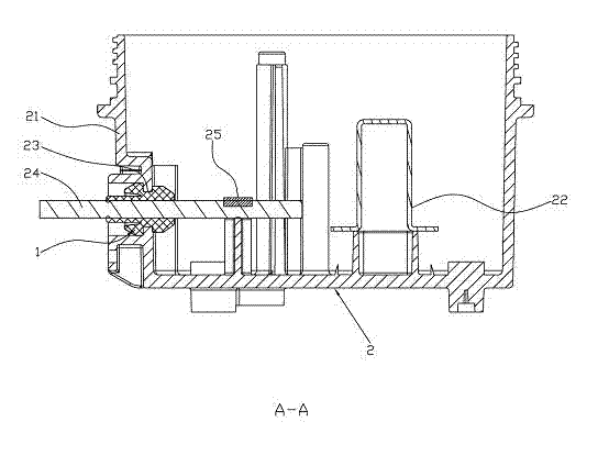 Guide line sealing structure and lamp using same