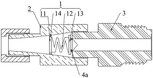 A non-return joint for chemical discharge