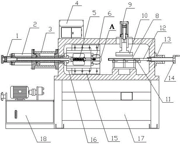 Automatic continuous horizontal-type punching machine for steel tube