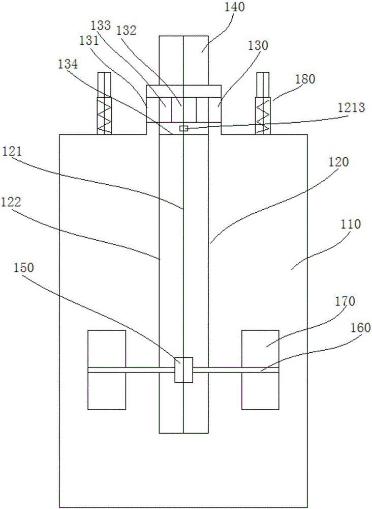 Stirring device for plastic production