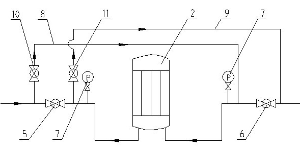 Cooling water system of refrigerating machine of ocean vessel