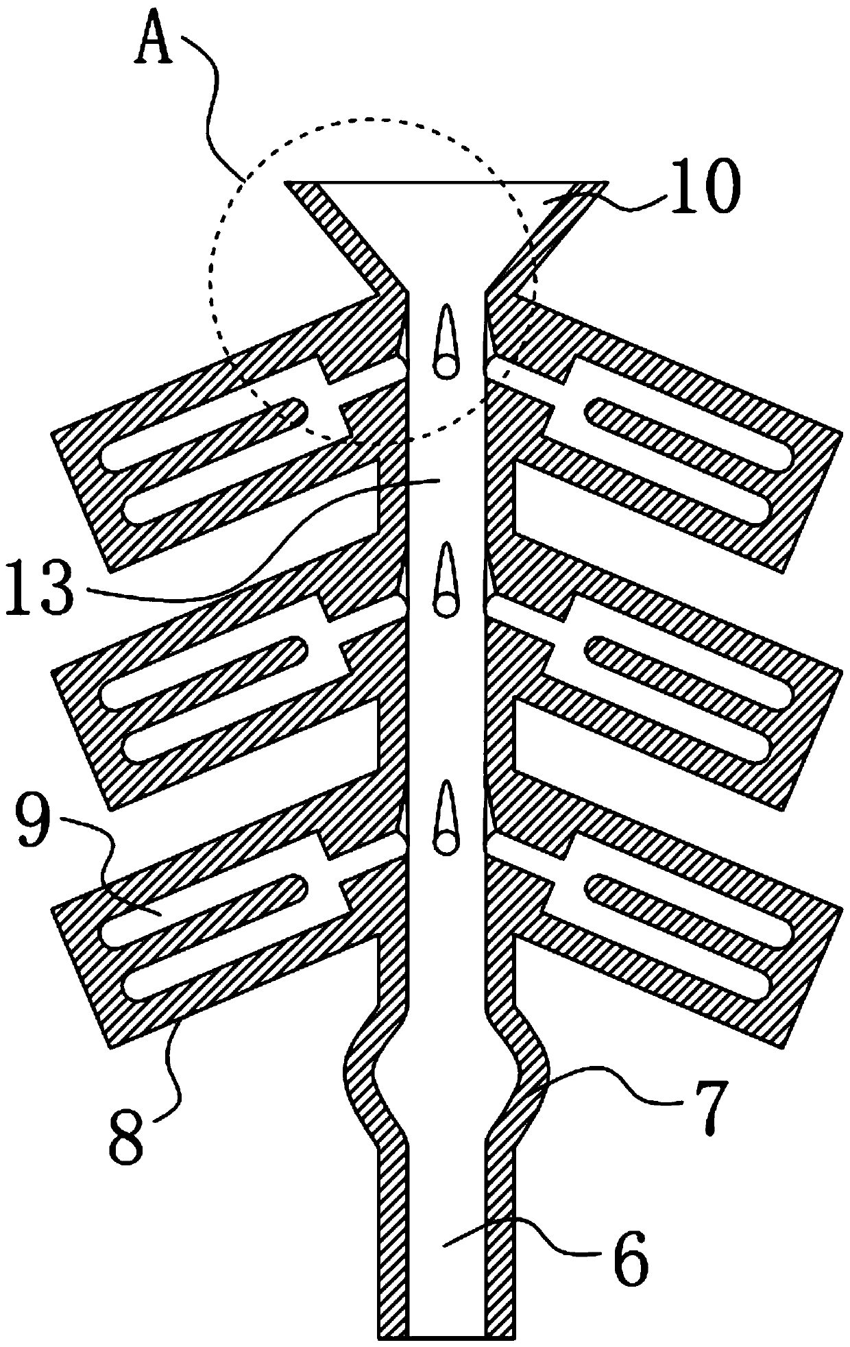 Speed-up vacuum upper-suction casting mould