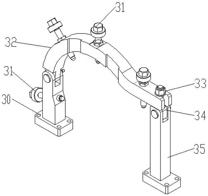 A jig for processing a forklift gearbox case