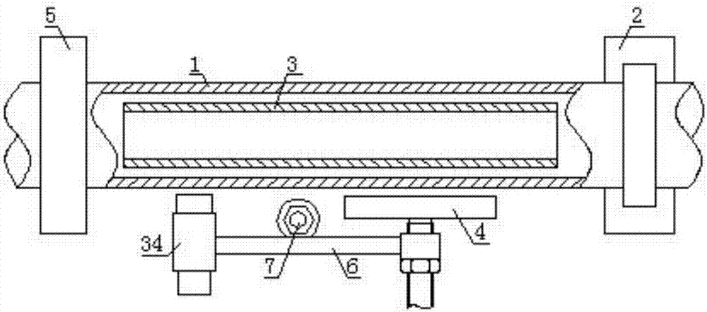 Detection alarm system for automatically checking deformation of inner wall of pipeline