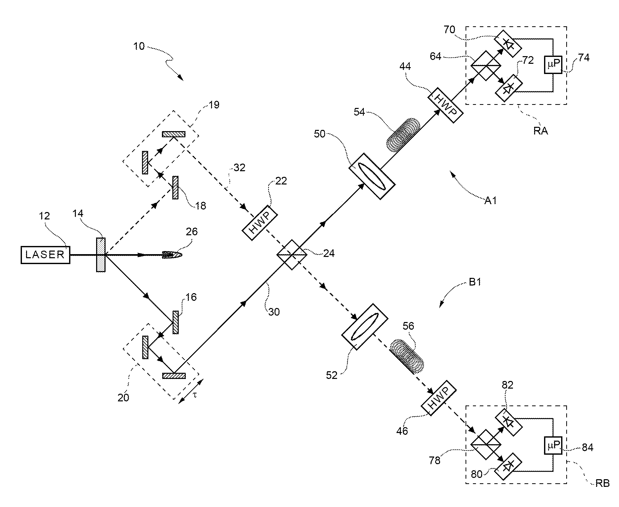 Method and system for estimating the noise of a two-photon entangled state