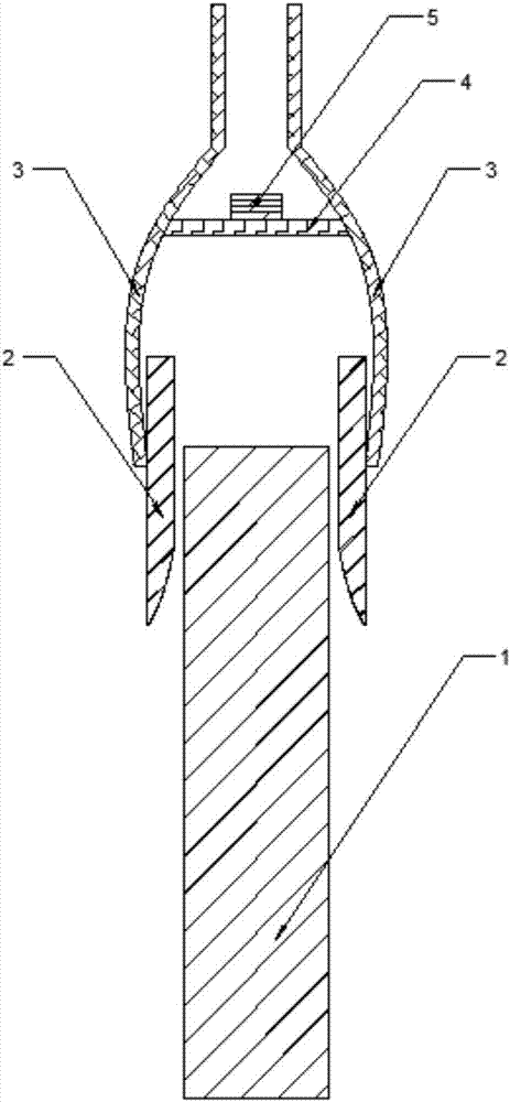 Clamping pressing type dust removal device