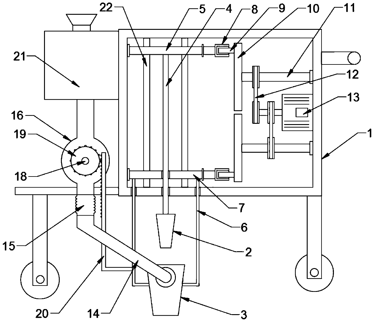 Punching device for agricultural planting