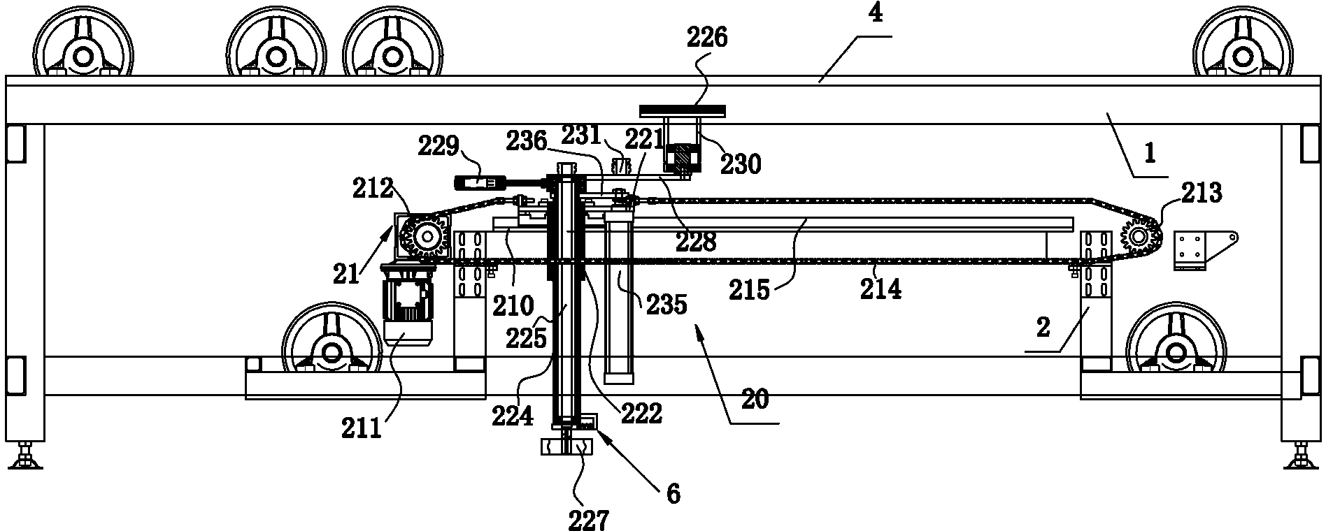 Spanish tile reversing machine