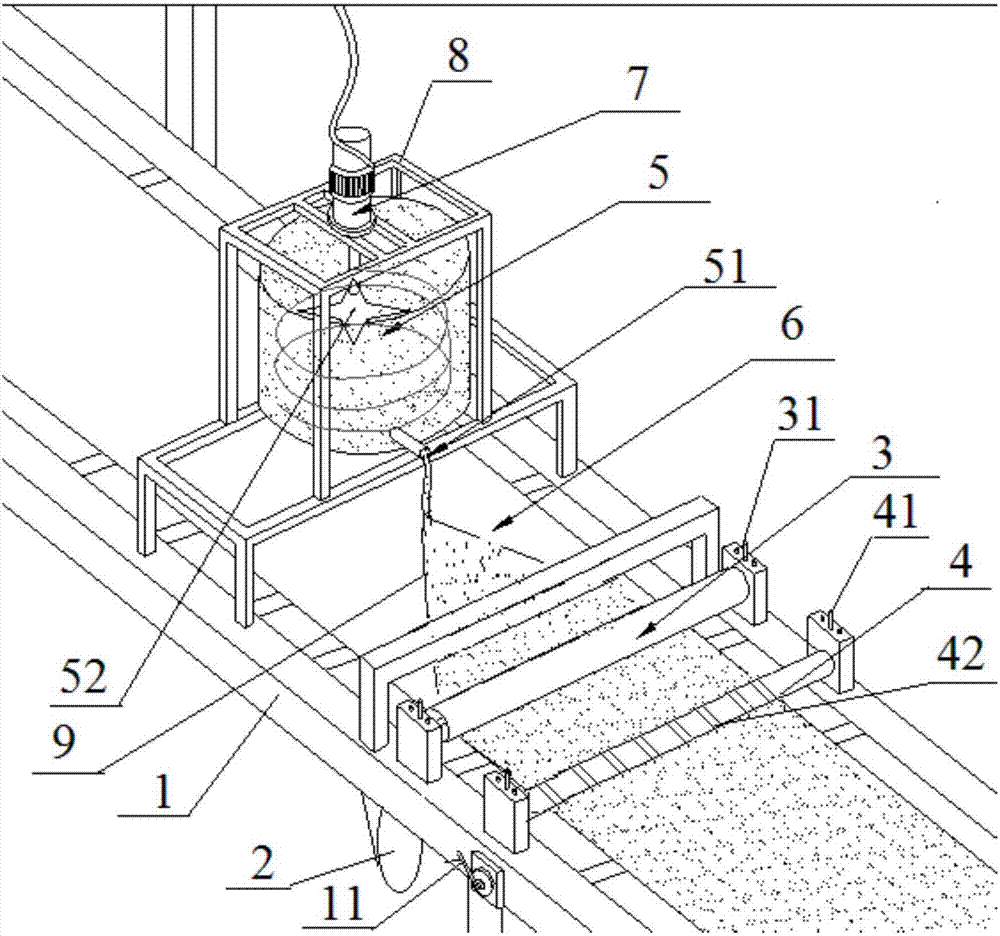 A glue coating device and glue coating method for damping sheet isolation paper