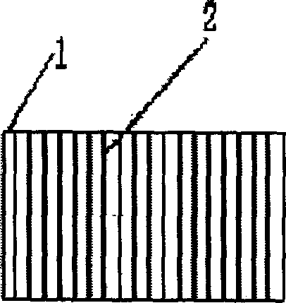 Optical fiber grating template with long stress cycle and fabricating method thereof