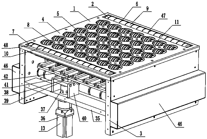 Swing type filament grinding device for chemical fiber filaments