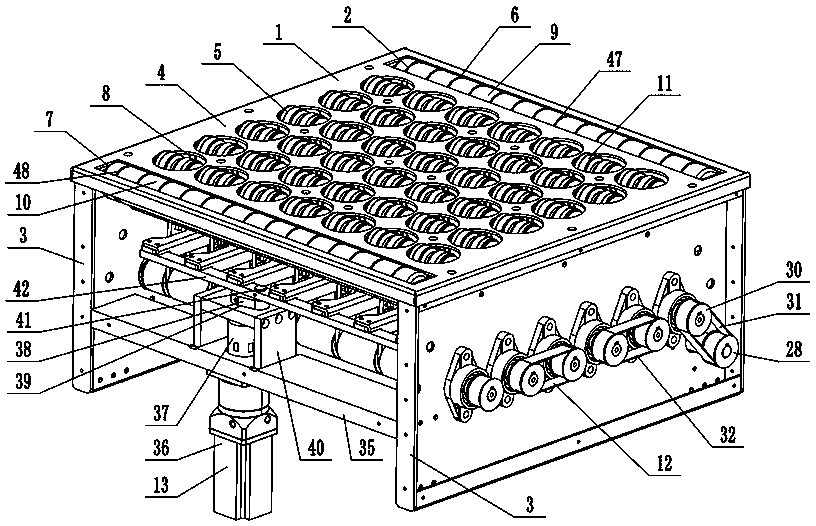 Swing type filament grinding device for chemical fiber filaments