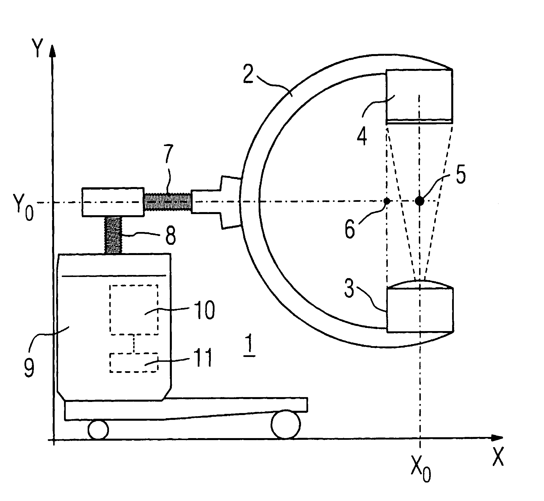 C-arm x-ray device