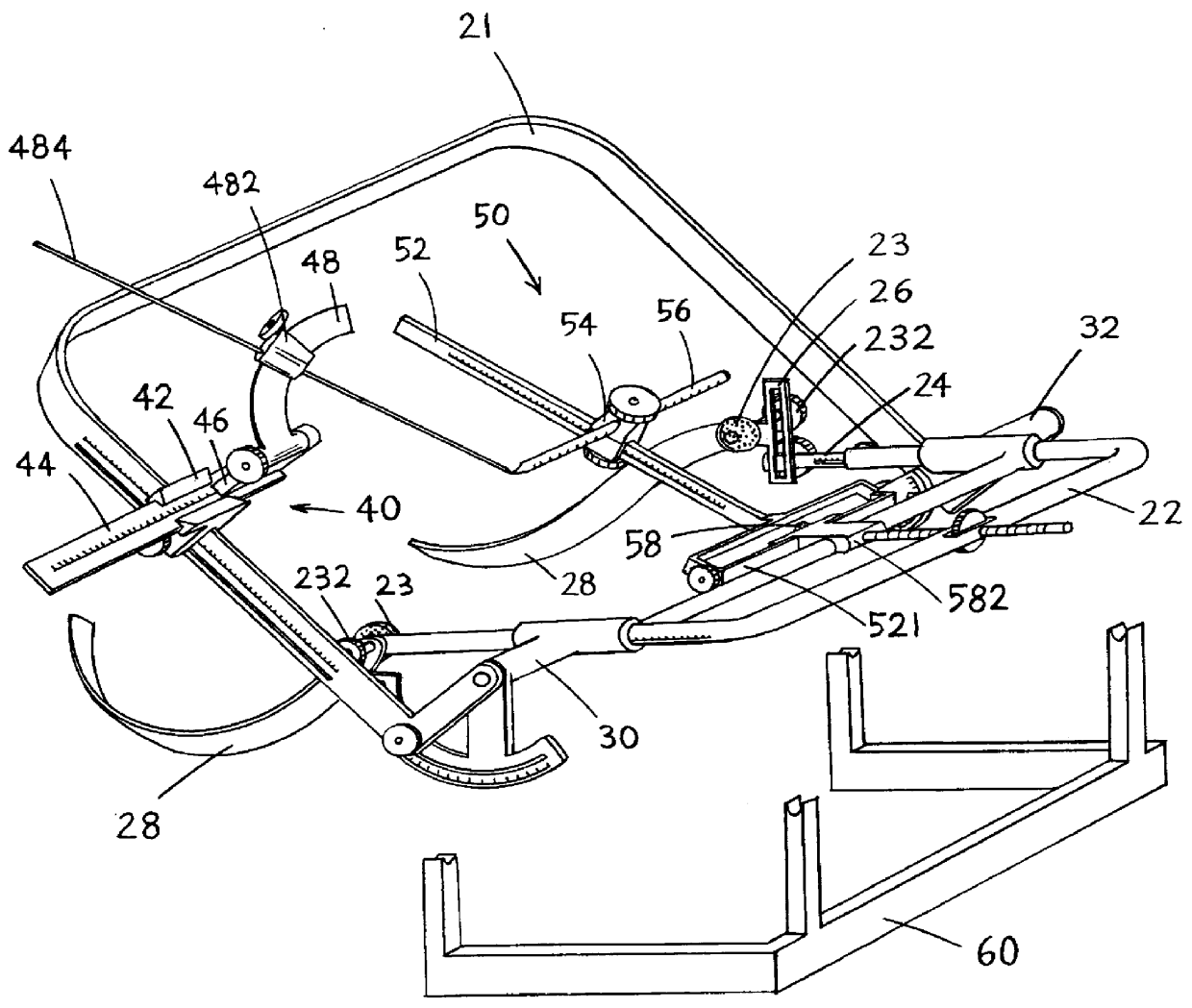 Method and stereotactic apparatus for locating intracranial targets guiding surgical instruments