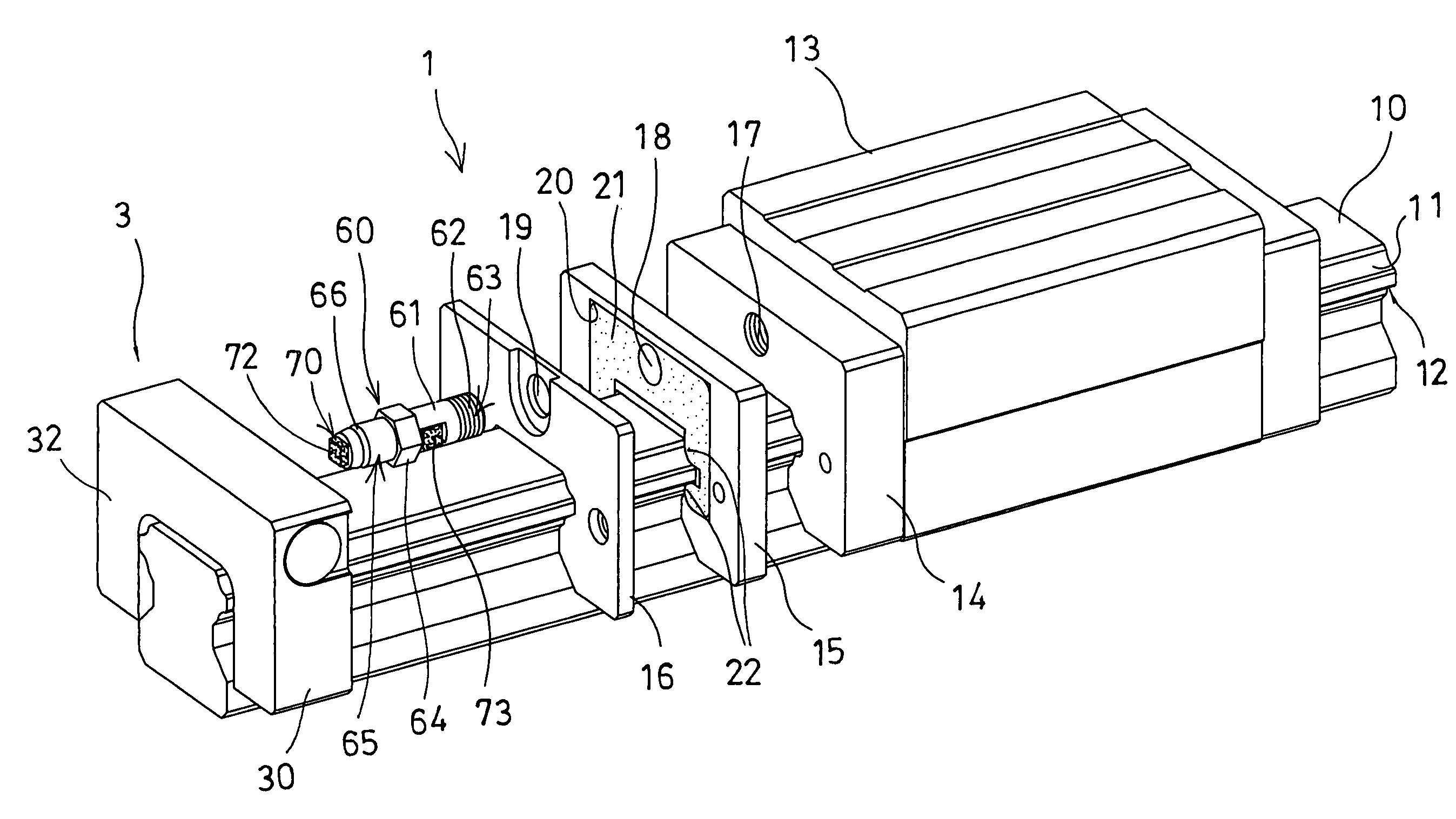 Linear motion guide apparatus having lubricating device