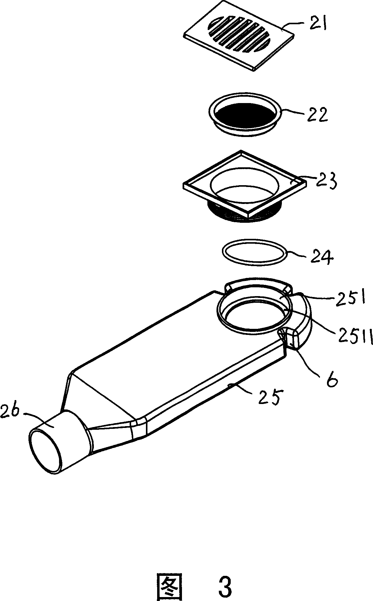 Floor drain for co-layer draining