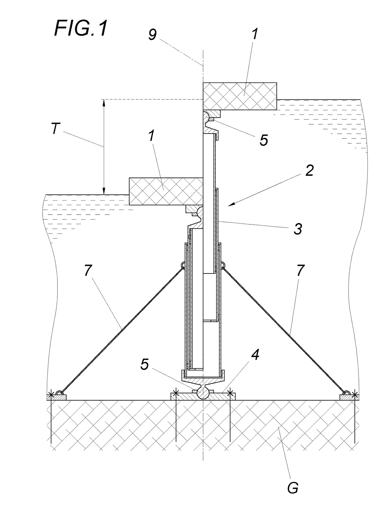 Device for securing floating bodies