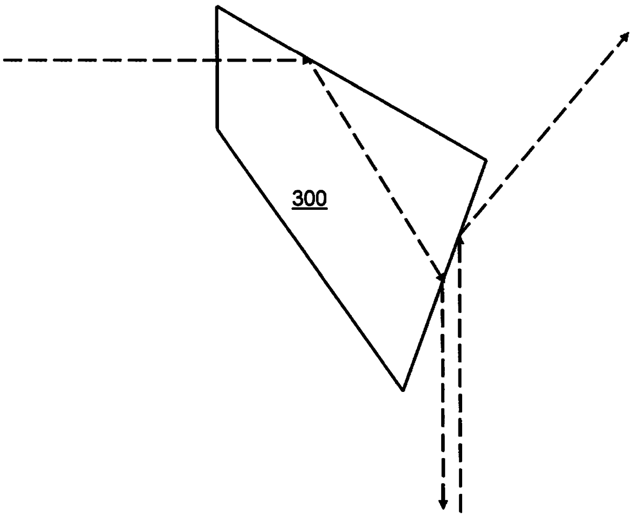 Beamsplitter for achieving grazing incidence of light