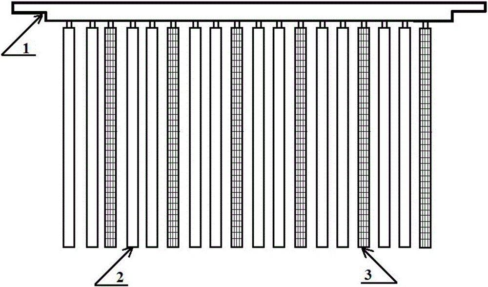 Combined titanium anode for hexavalent chromium electroplating and preparation method thereof