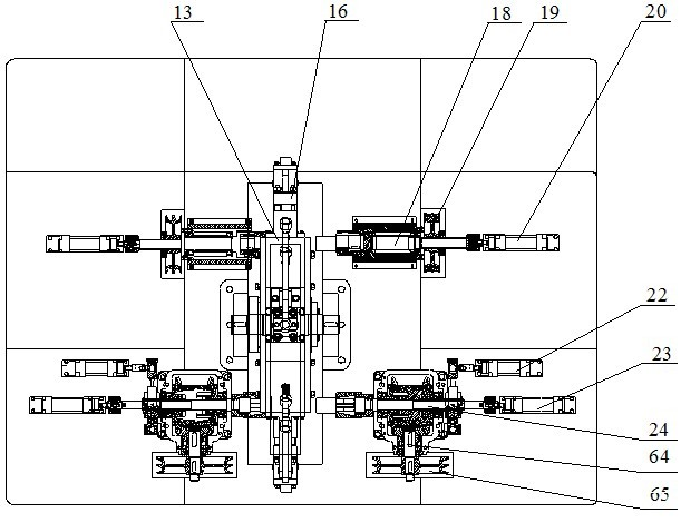 Automatic machining machine tool for four-station valve body