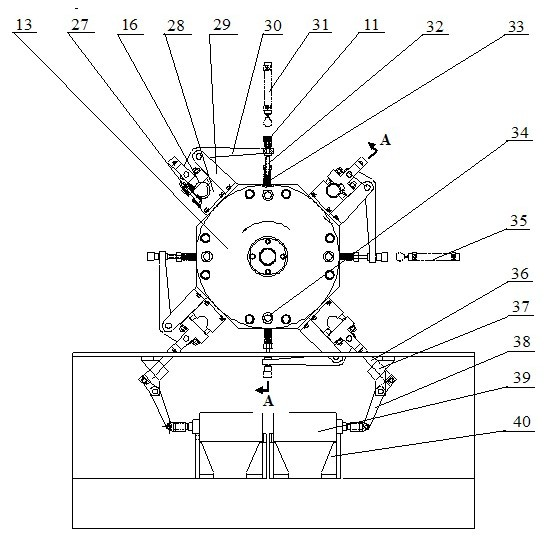 Automatic machining machine tool for four-station valve body