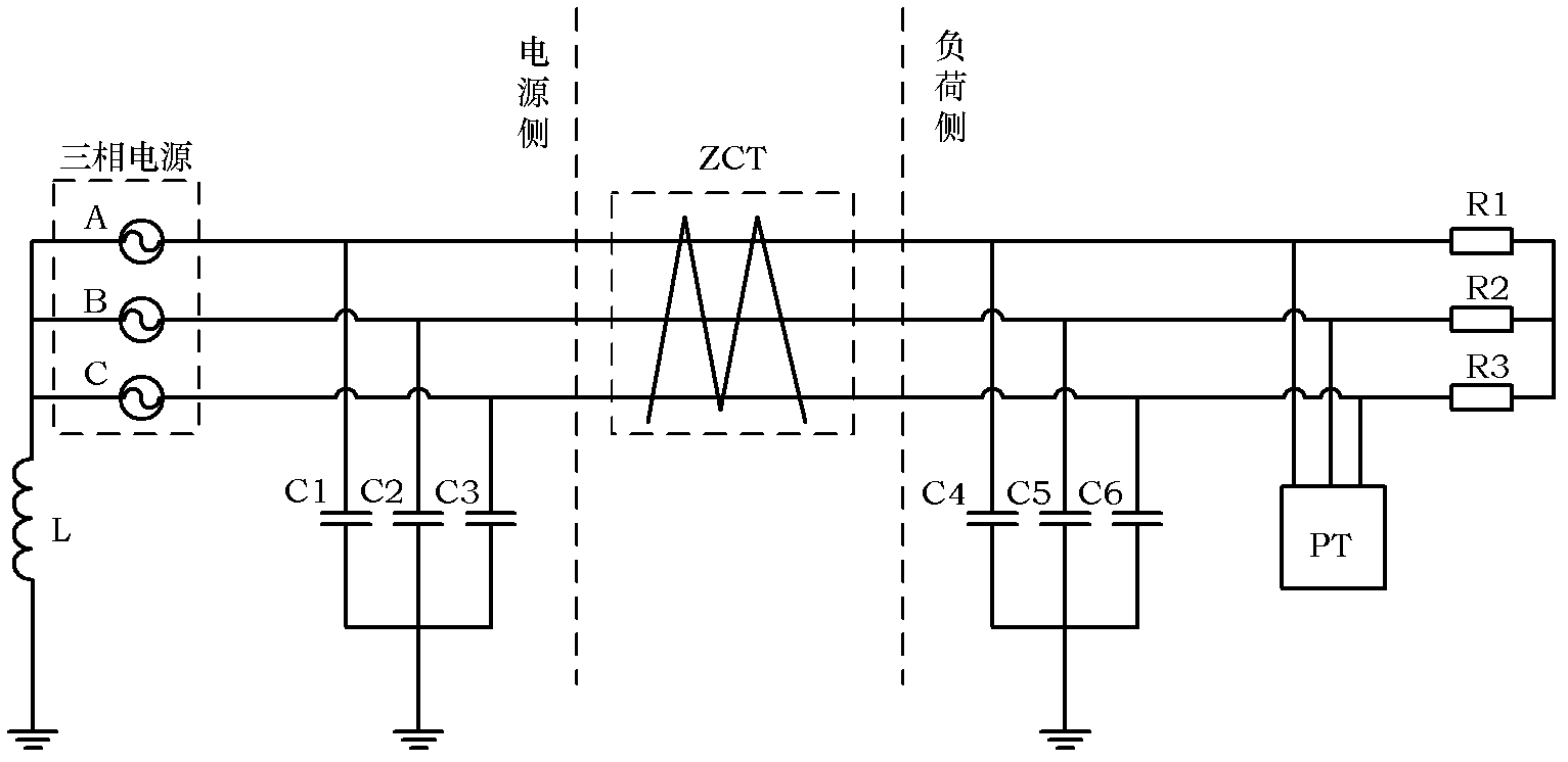 Direction diagnosing system of grounded fault of small current grounded distribution system