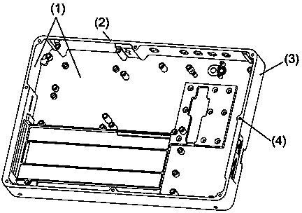 Method for achieving electromagnetic compatibility of tablet computer with plastic shell