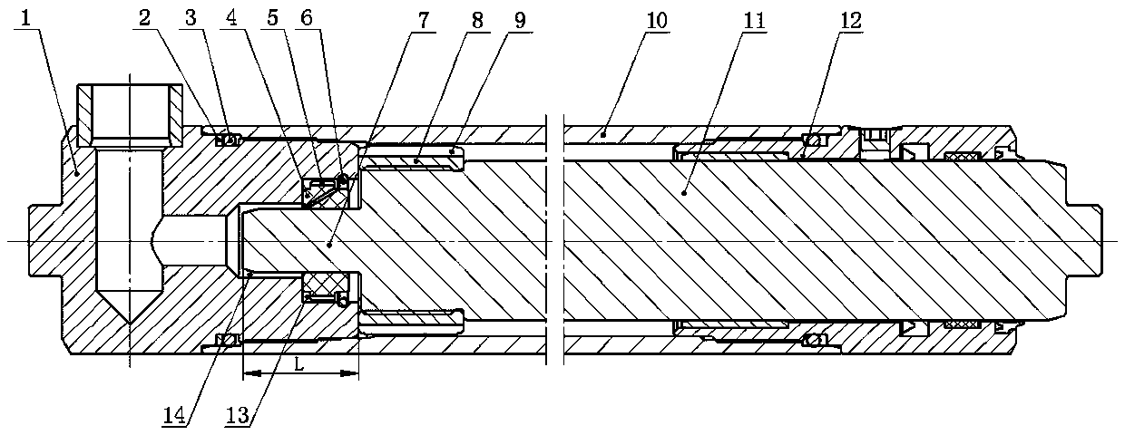 Lifting oil cylinder with buffer structure