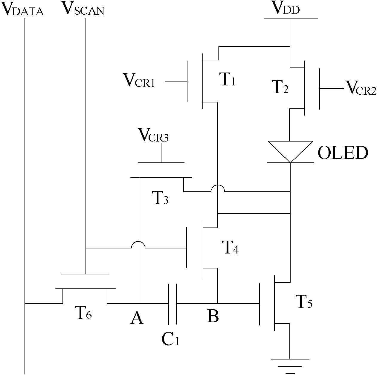 Organic light-emitting diode driving circuit, display panel and displayer