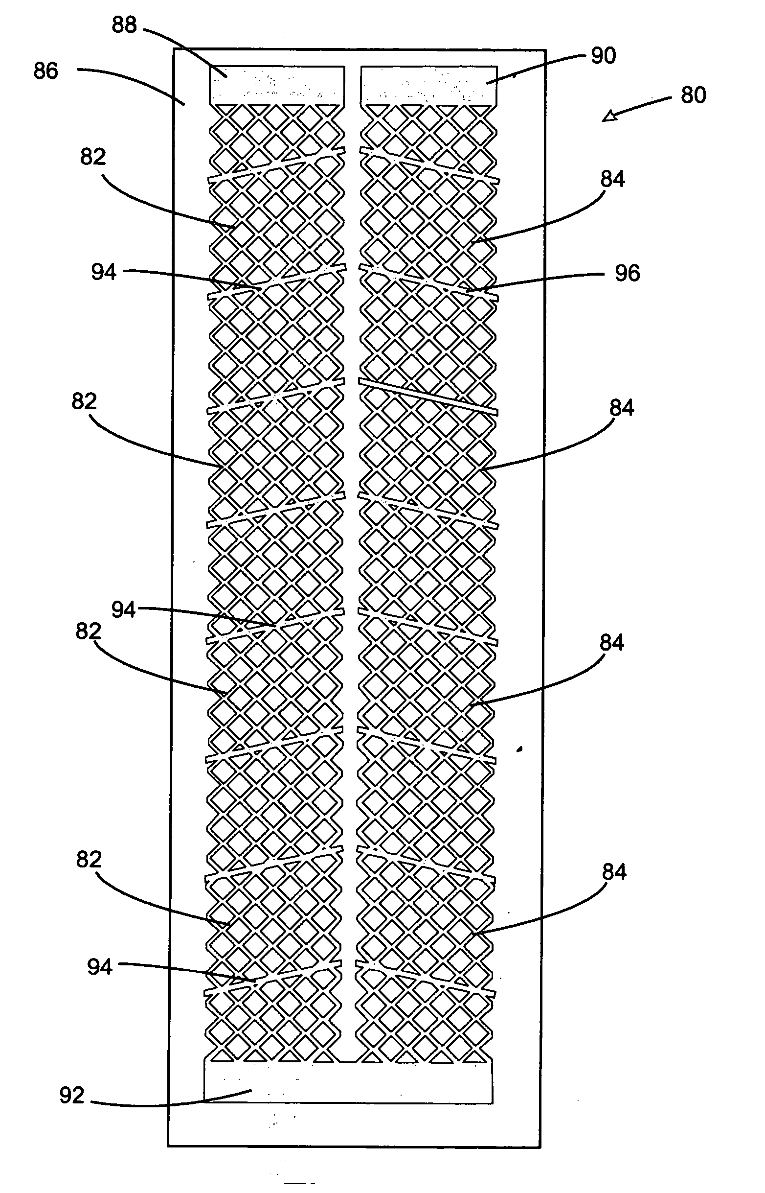 Heating elements deposited on a substrate and related method