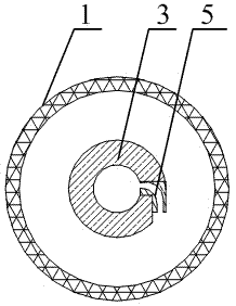 Stirrer with stretch-in stirring vane arranged outside bottom of stirrer