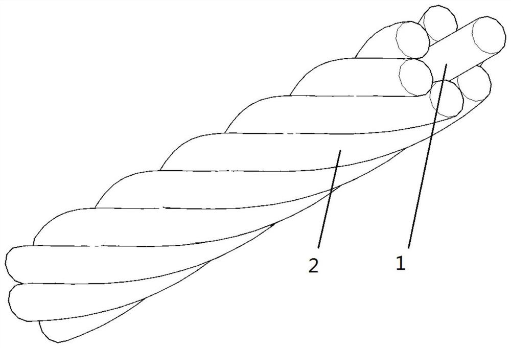 A high temperature resistant prestressed steel strand