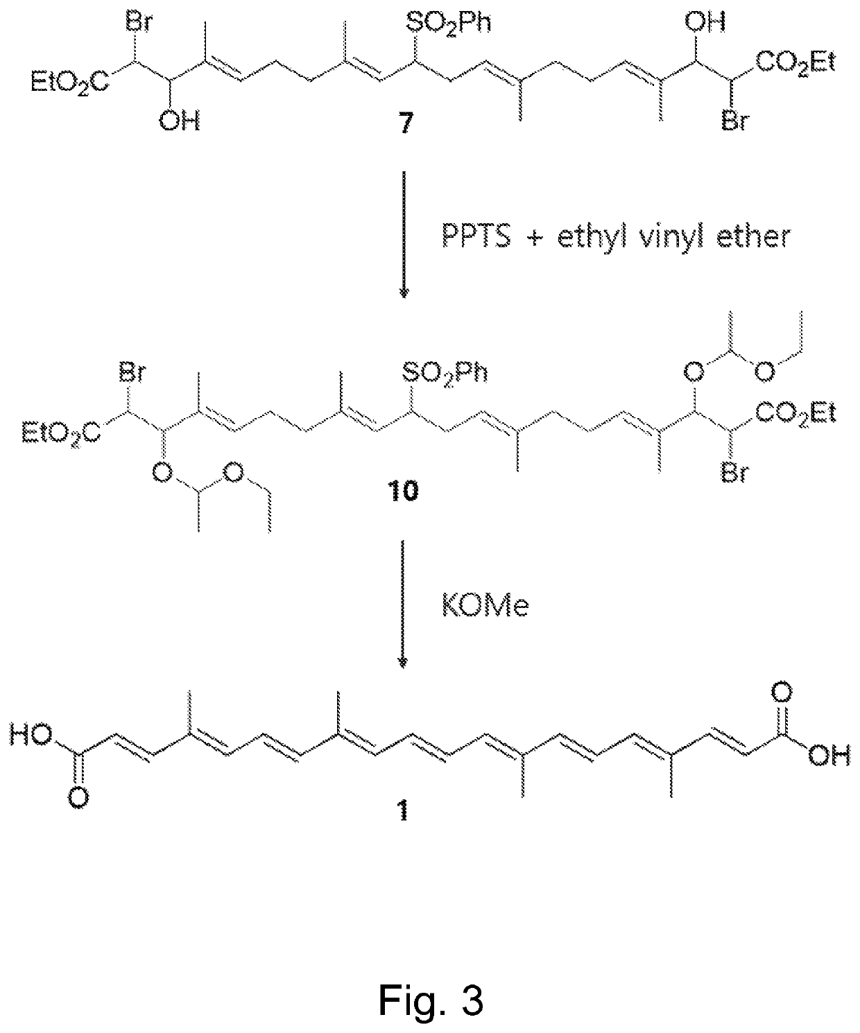 Intermediate compound for manufacturing bixin ethyl ester and method of manufacturing the same