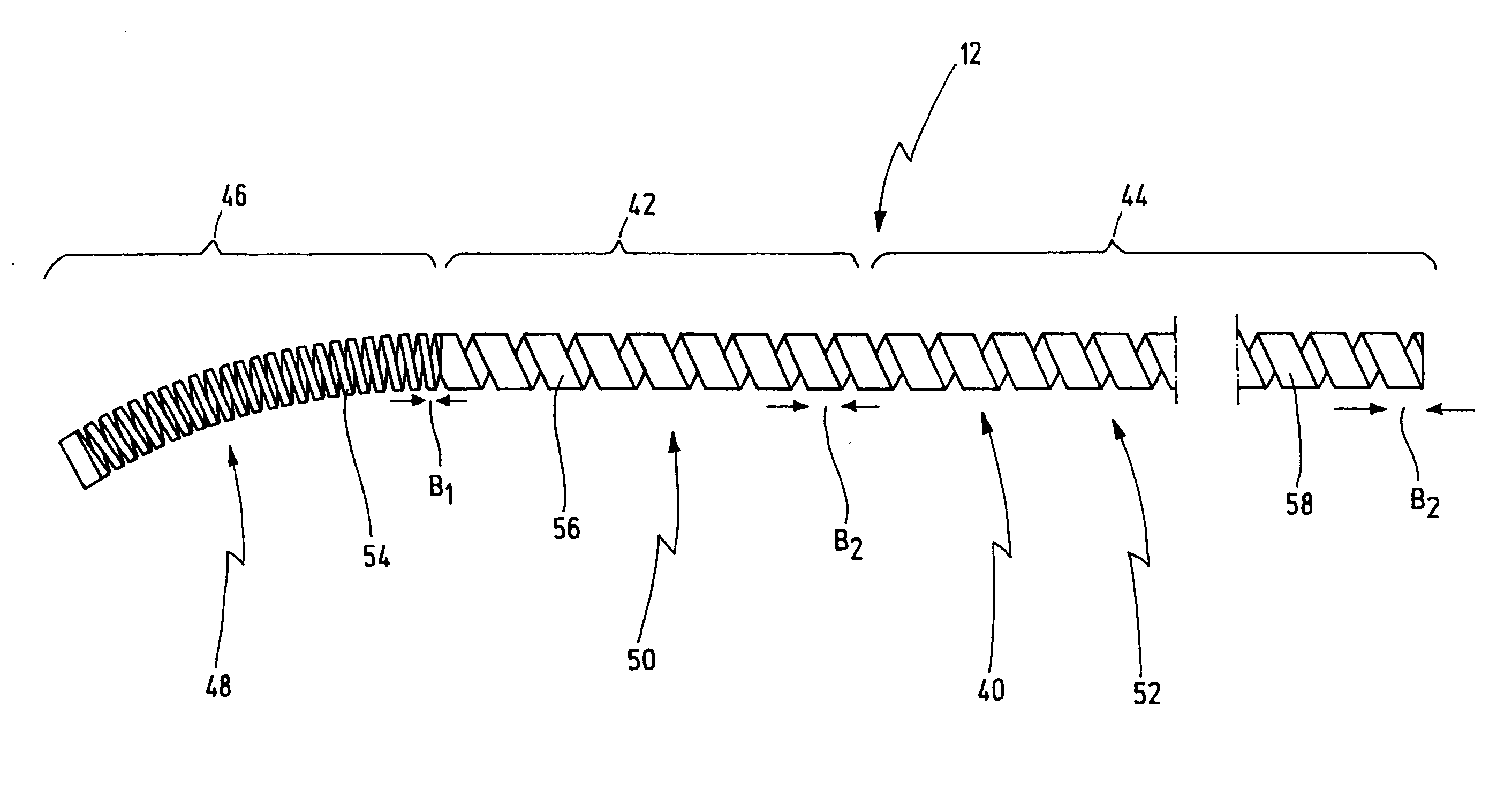 Flexible shaft for an endoscope and such an endoscope