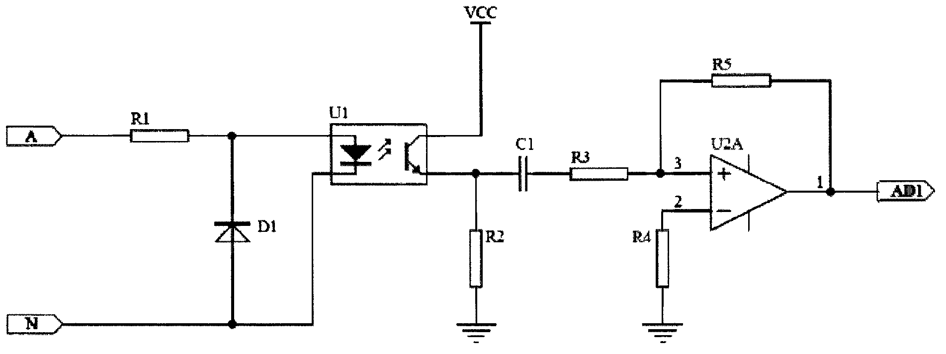 Voltage signal conditioning circuit of automatic reclosing lock breaker in time of electric leakage