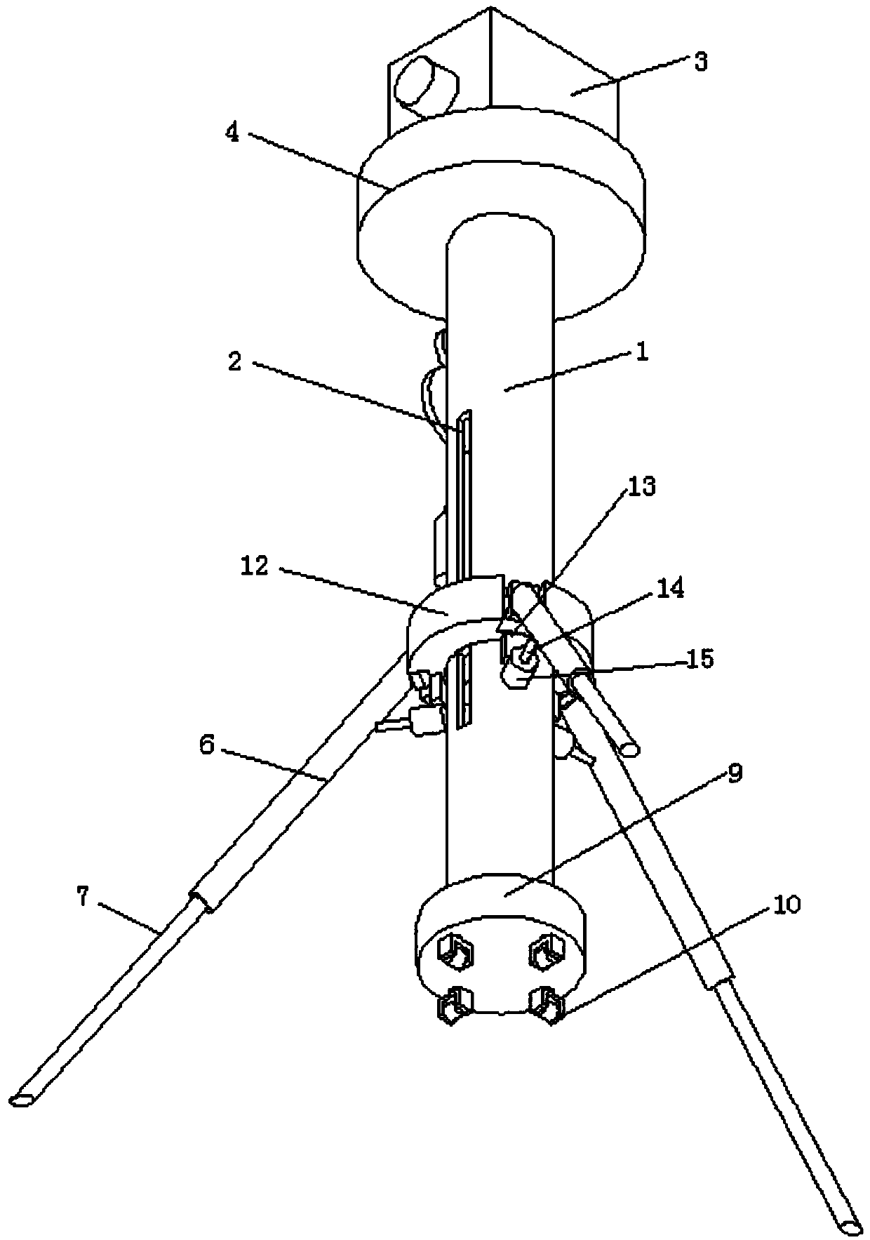 Leg structure of mobile speedometer