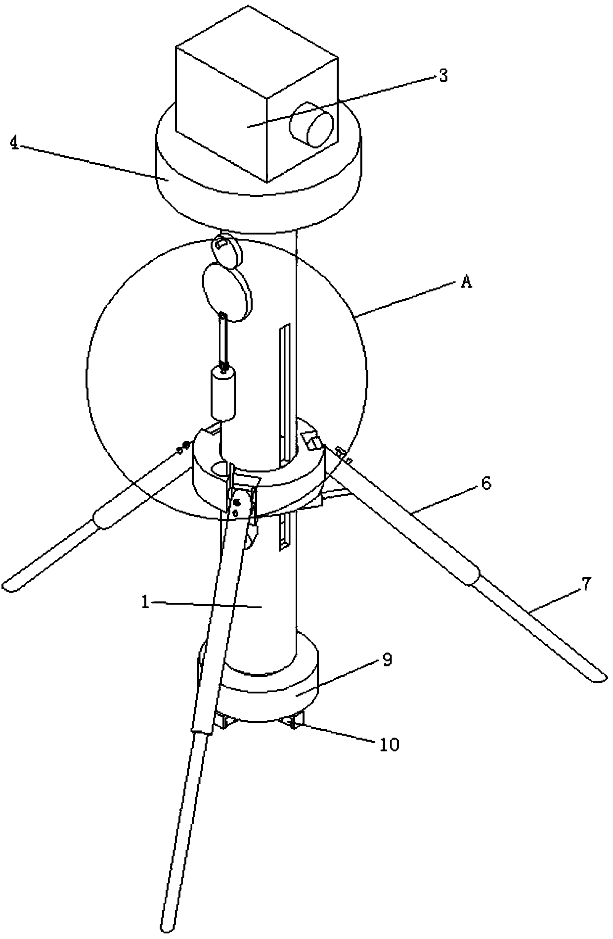 Leg structure of mobile speedometer