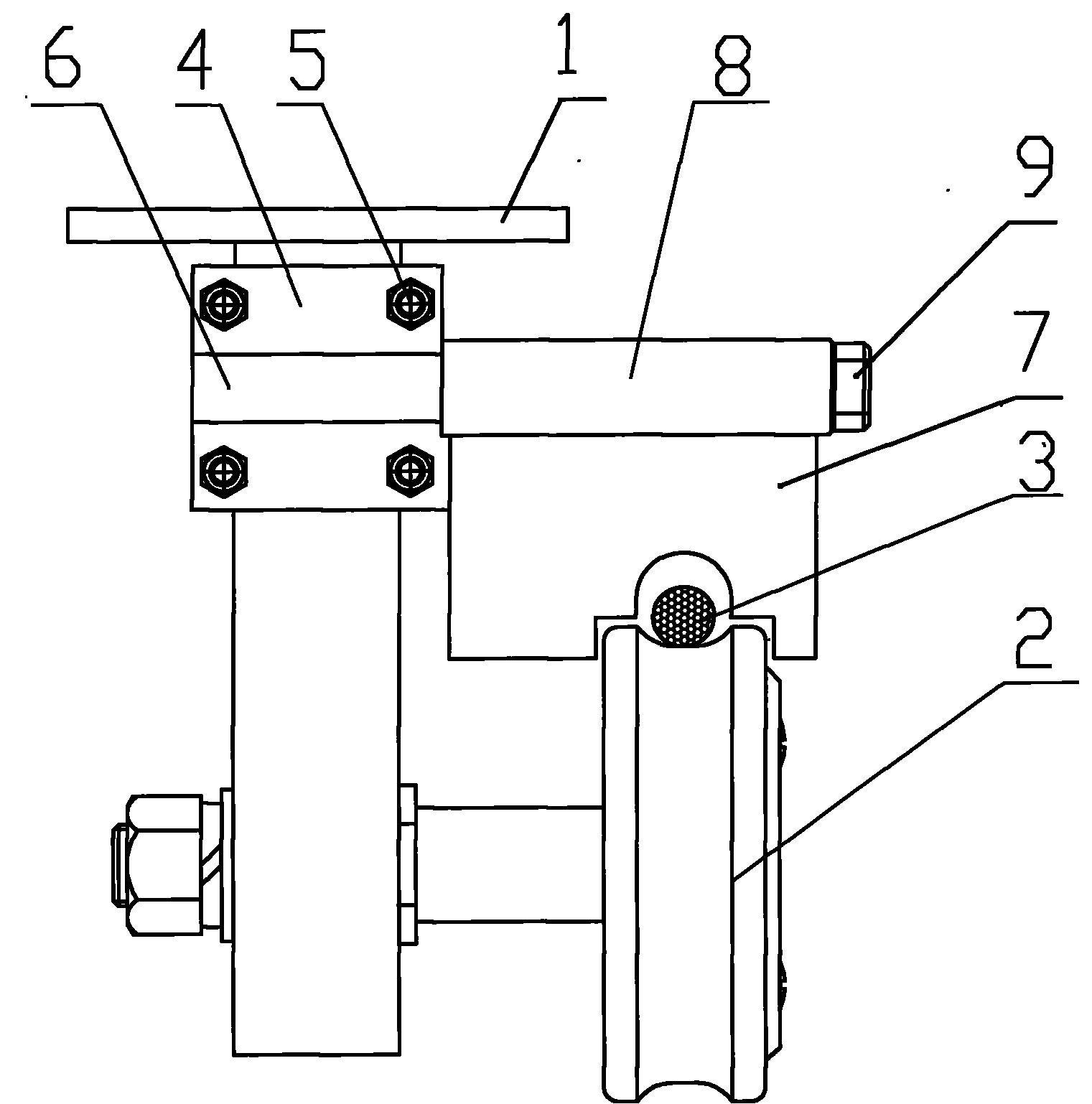 Movable chair blocking device for preventing fast fall in ascending mine cableway