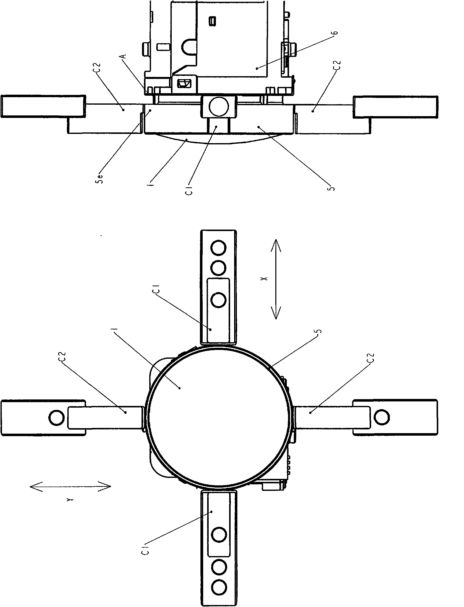 Aligning device of zoom lens tube