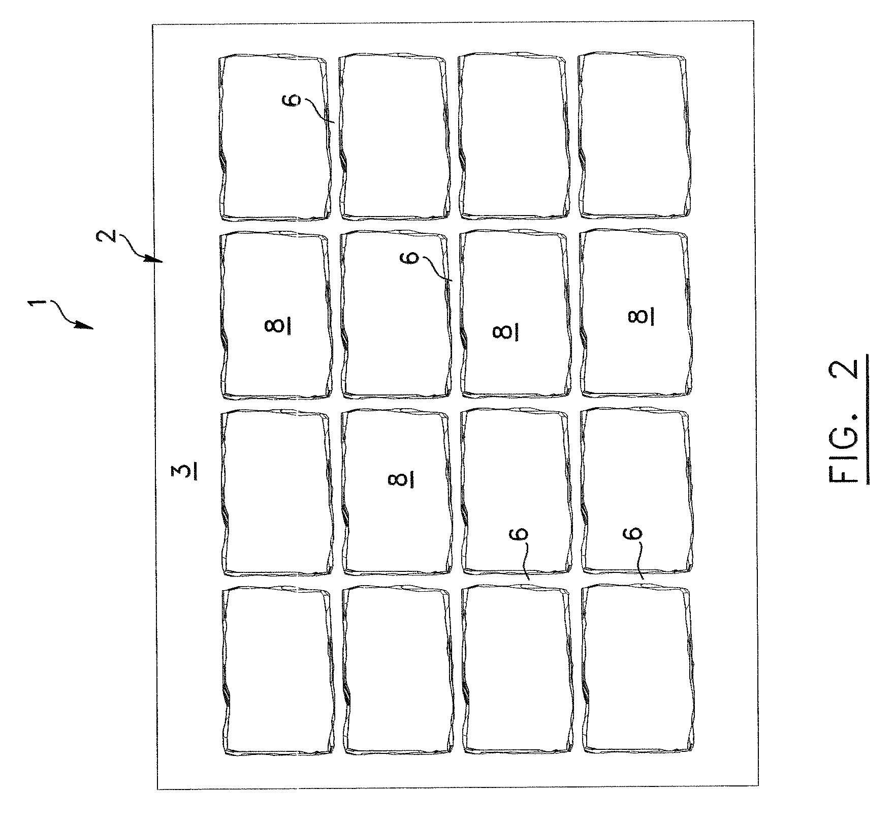 Molding apparatus for producing dry cast products having textured side surfaces