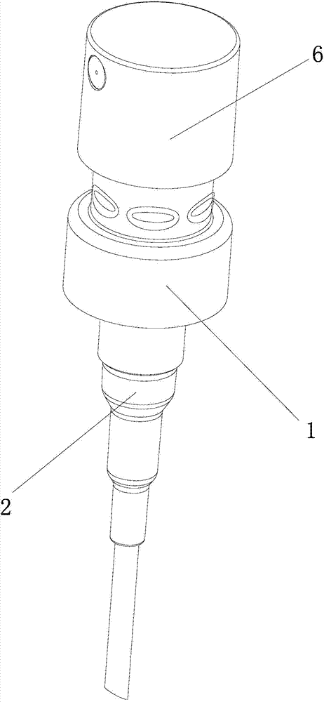 Atomizing pump device with grabbing button sealing mechanism