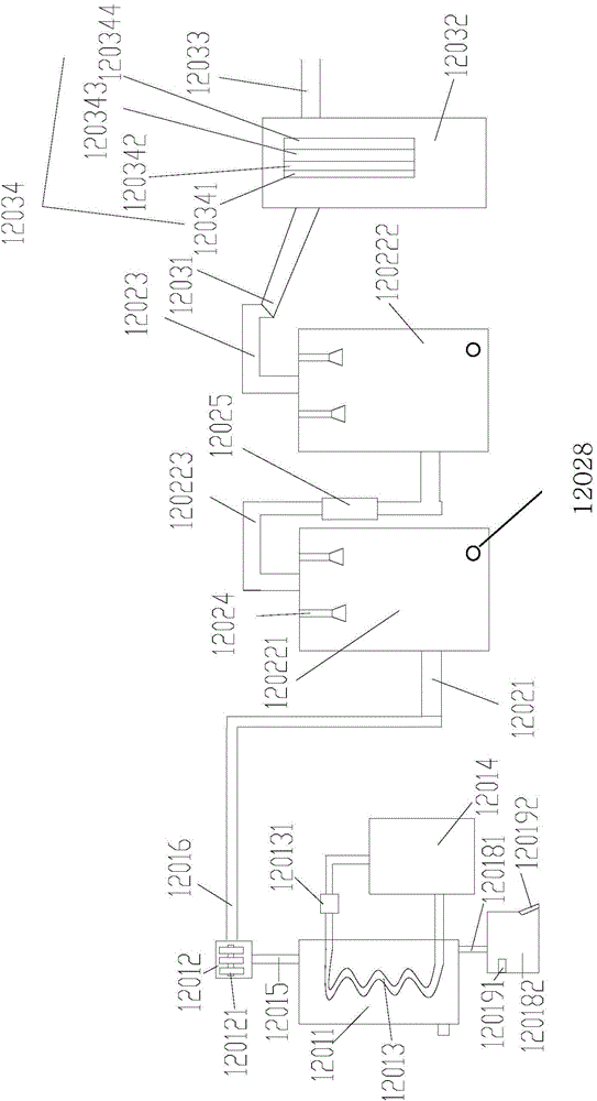 Industrial waste water and waste gas treatment system