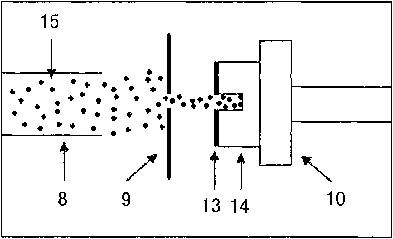 Device for gas linear cutting of silicon slice